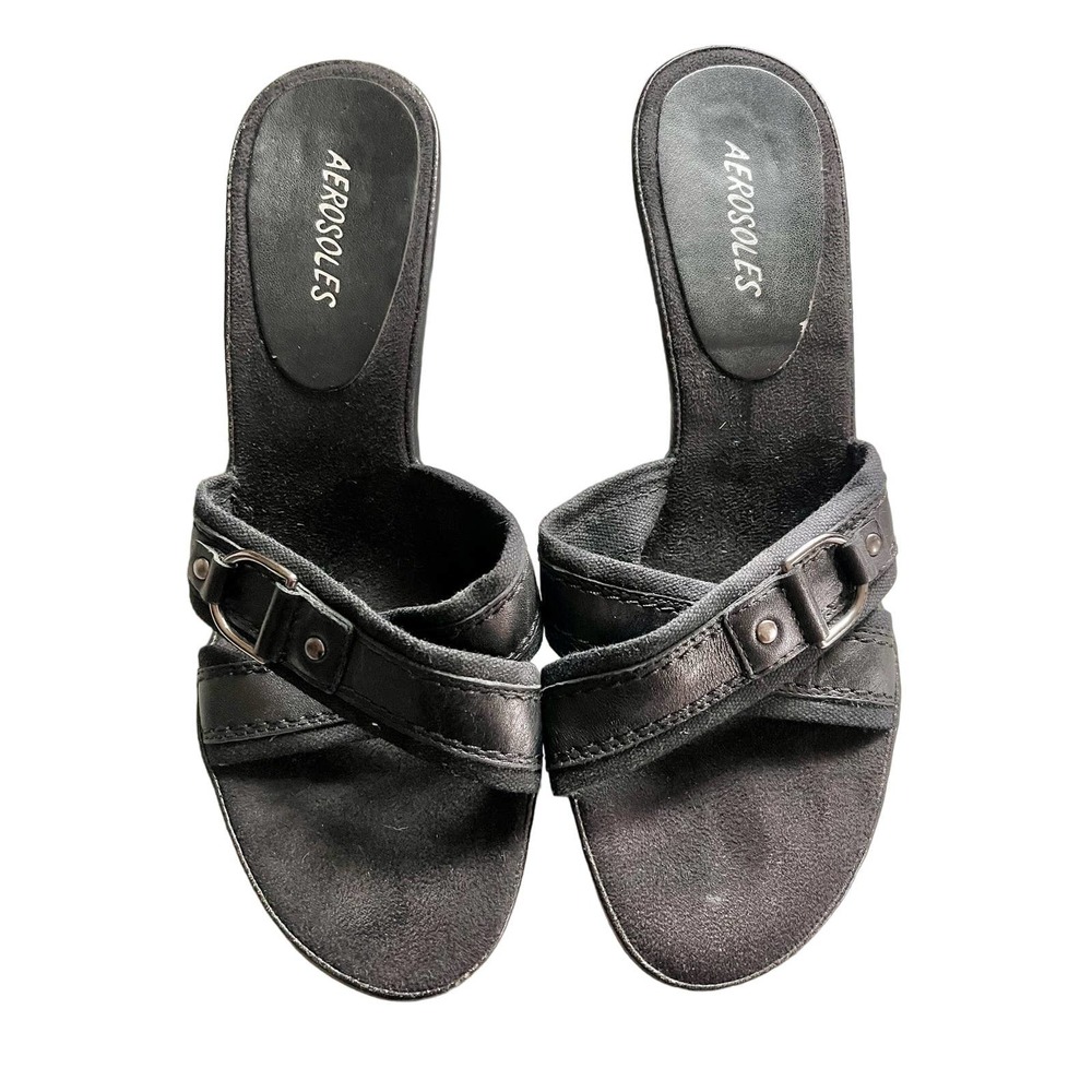 Aerosoles Power Down Dual Strap Heels Sz 9